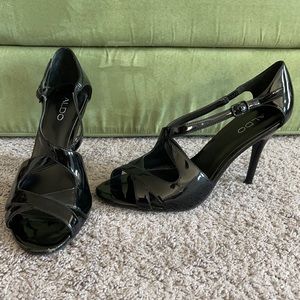 Also patent leather heels